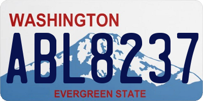 WA license plate ABL8237