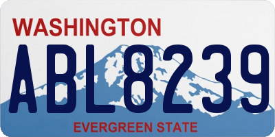 WA license plate ABL8239