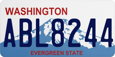 WA license plate ABL8244