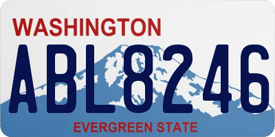 WA license plate ABL8246