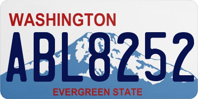 WA license plate ABL8252
