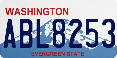 WA license plate ABL8253