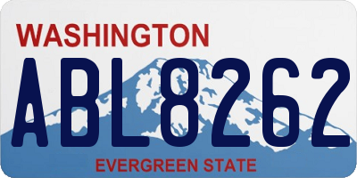 WA license plate ABL8262