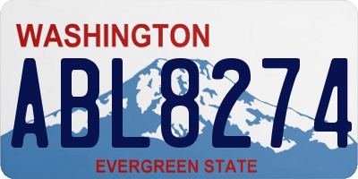 WA license plate ABL8274