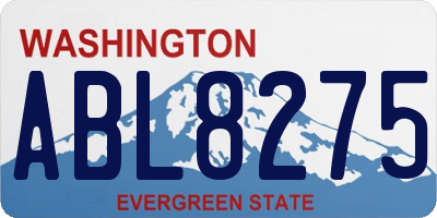 WA license plate ABL8275
