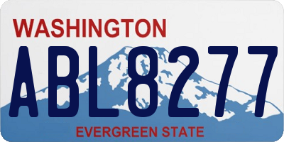 WA license plate ABL8277