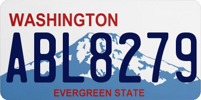 WA license plate ABL8279