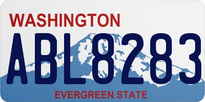 WA license plate ABL8283