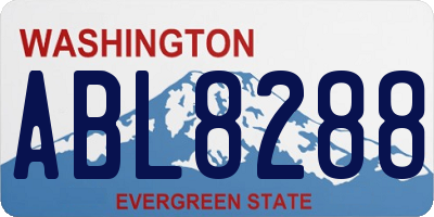 WA license plate ABL8288