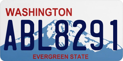 WA license plate ABL8291