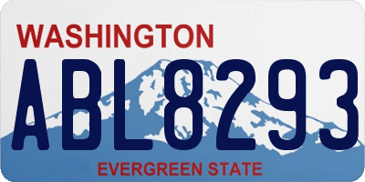 WA license plate ABL8293