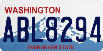 WA license plate ABL8294