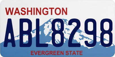 WA license plate ABL8298