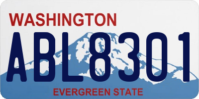 WA license plate ABL8301