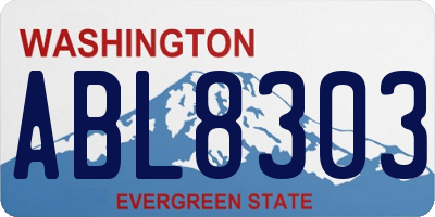 WA license plate ABL8303