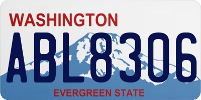WA license plate ABL8306