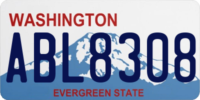 WA license plate ABL8308