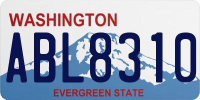 WA license plate ABL8310