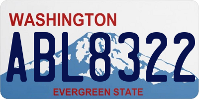 WA license plate ABL8322