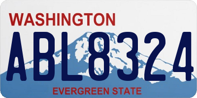 WA license plate ABL8324