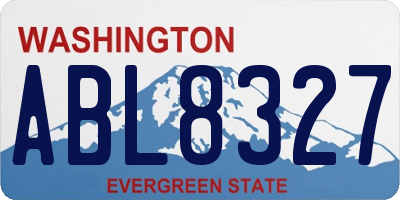 WA license plate ABL8327