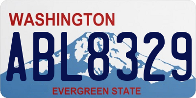 WA license plate ABL8329