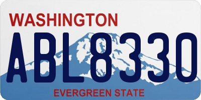 WA license plate ABL8330
