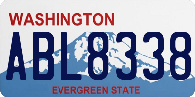 WA license plate ABL8338