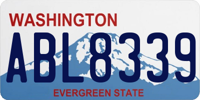 WA license plate ABL8339