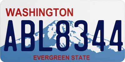 WA license plate ABL8344