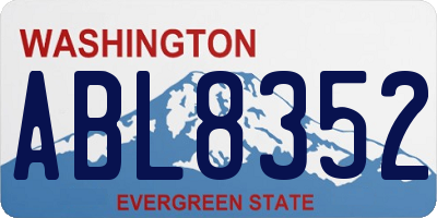 WA license plate ABL8352