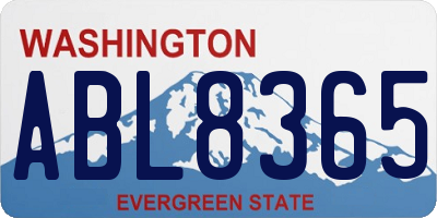 WA license plate ABL8365