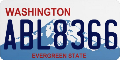 WA license plate ABL8366