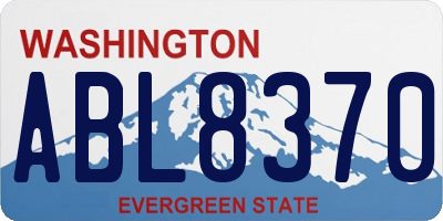 WA license plate ABL8370