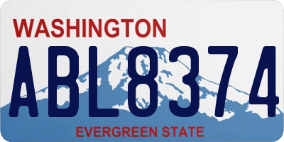 WA license plate ABL8374