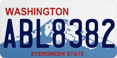 WA license plate ABL8382