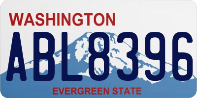 WA license plate ABL8396
