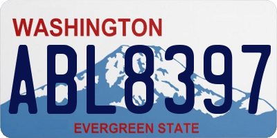 WA license plate ABL8397