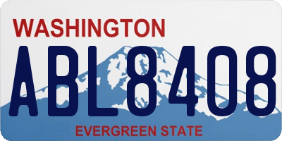 WA license plate ABL8408