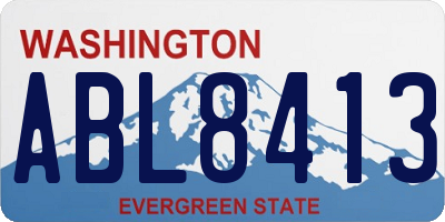 WA license plate ABL8413
