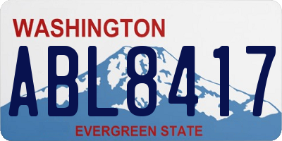 WA license plate ABL8417