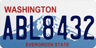 WA license plate ABL8432