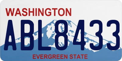 WA license plate ABL8433