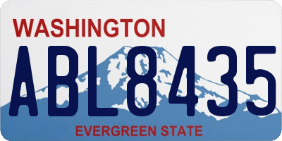 WA license plate ABL8435