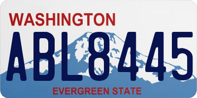 WA license plate ABL8445