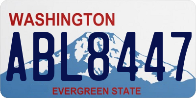 WA license plate ABL8447