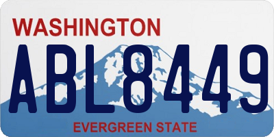 WA license plate ABL8449