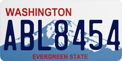 WA license plate ABL8454