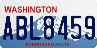 WA license plate ABL8459