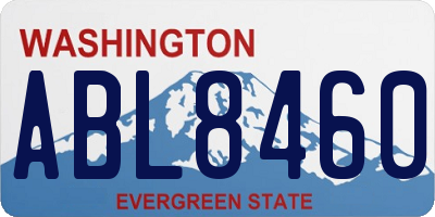WA license plate ABL8460